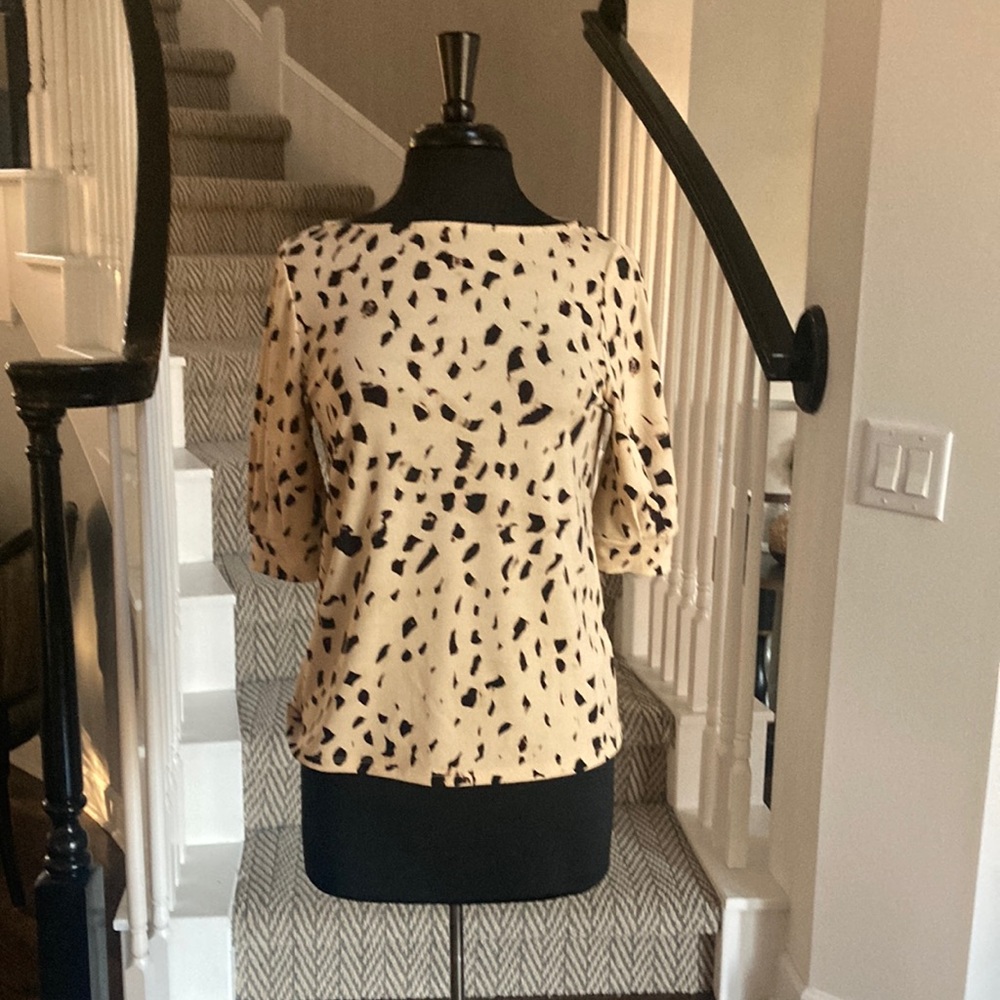 H&M cheetah print blouse
